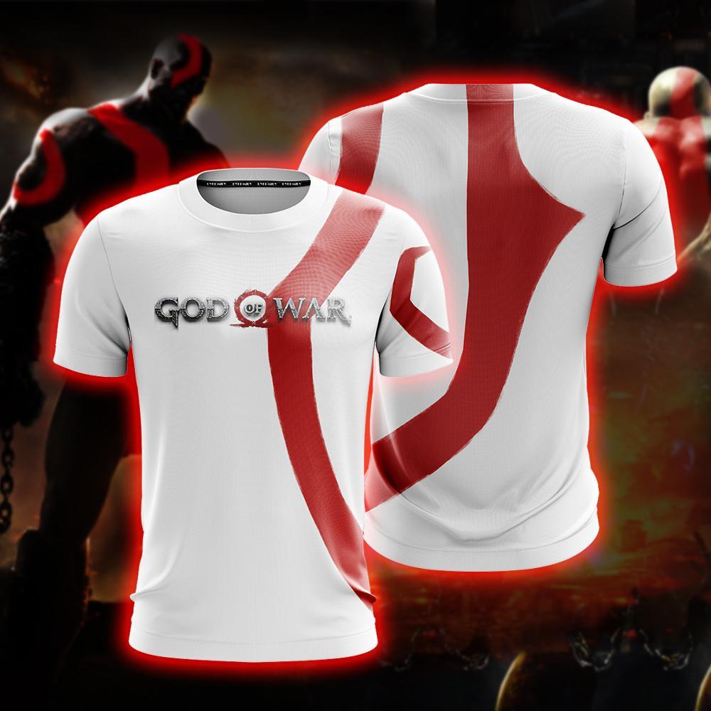 Kratos God Of War (White) Unisex 3D T-shirt