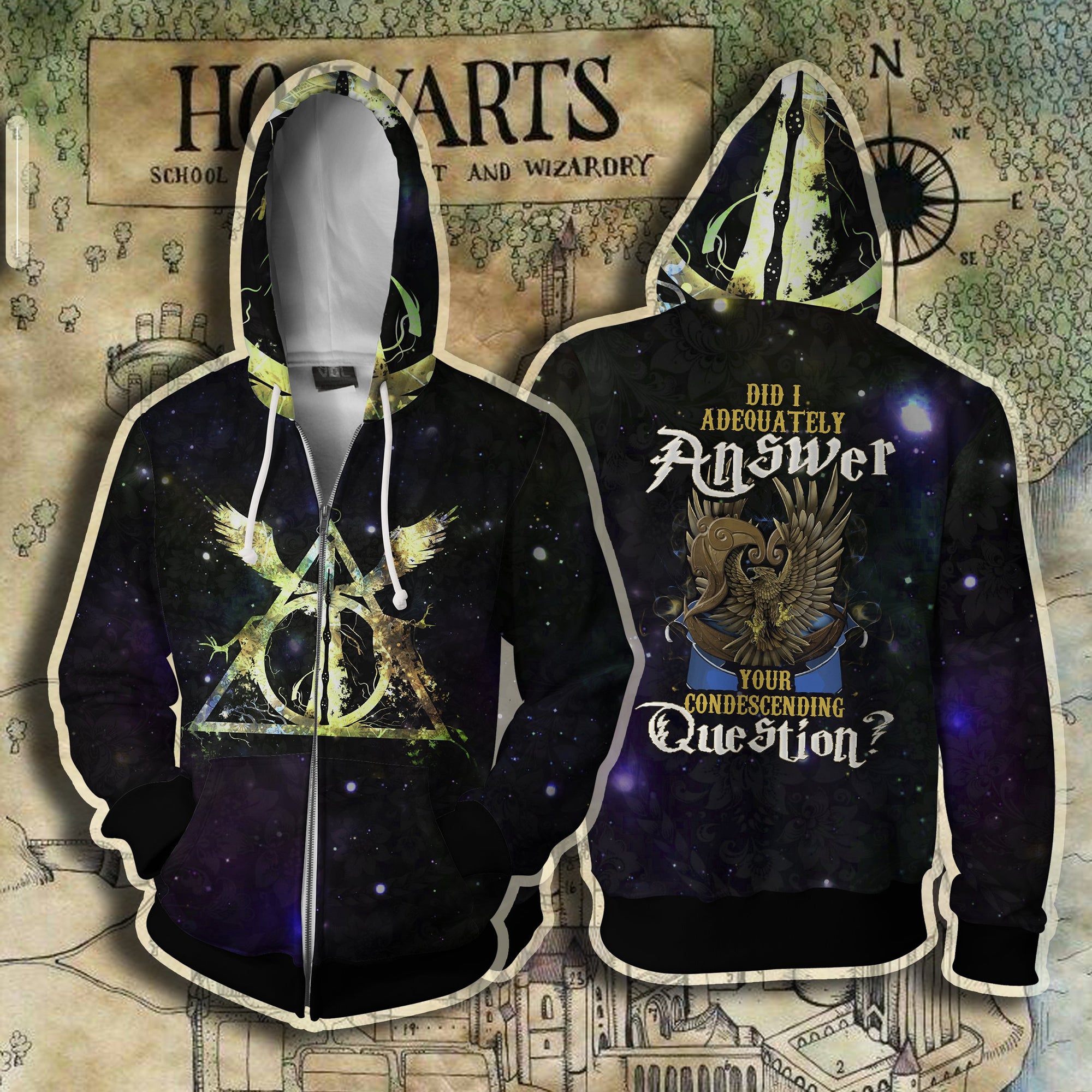 Ravenclaw Harry Potter - Did I Adequately Answer Your Condescending Question? Zip Up Hoodie