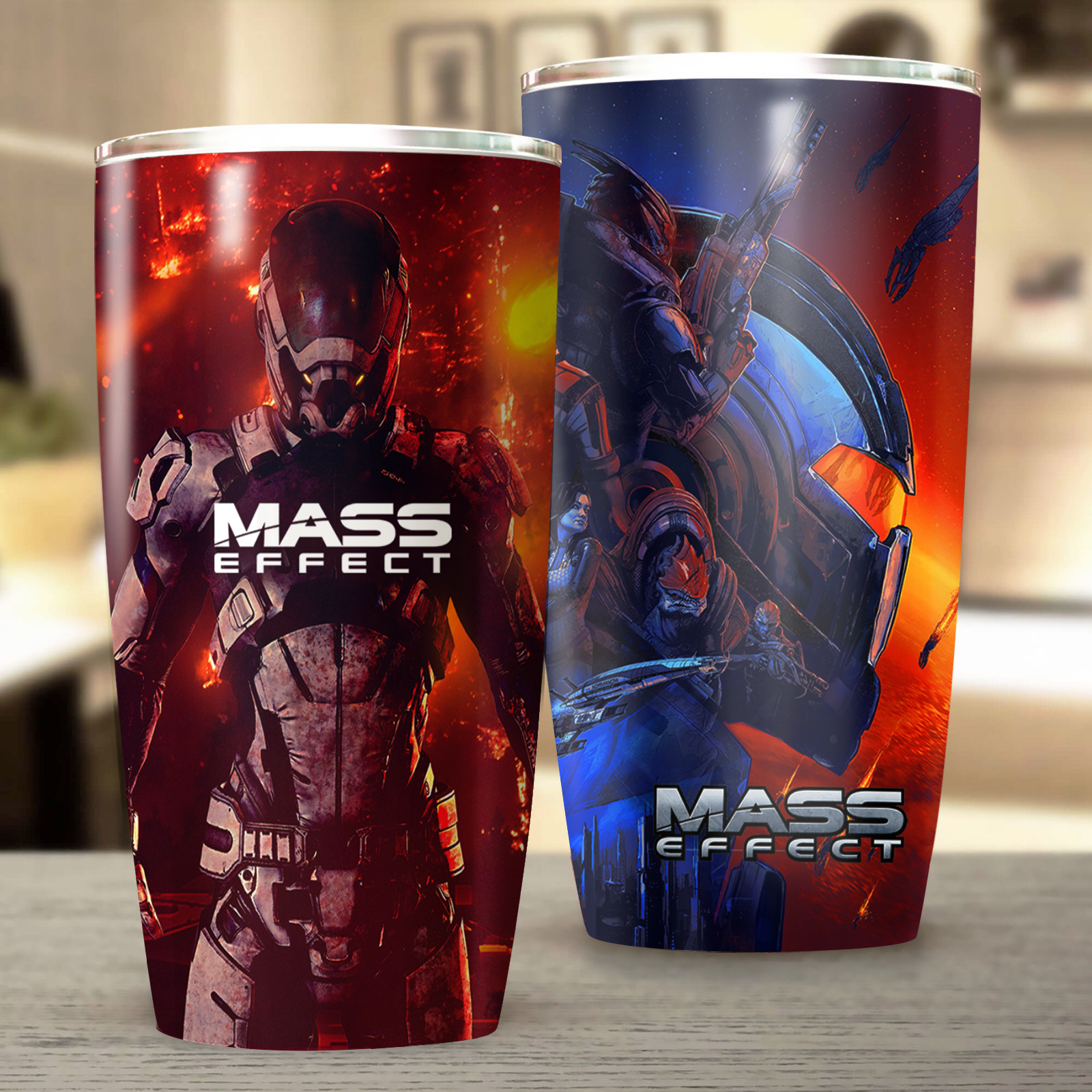Mass Effect Video Game Insulated Stainless Steel Tumbler 20oz / 30oz