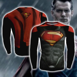 Batman v Superman Henry Cavill Cosplay Long Sleeve Compression T-shirt