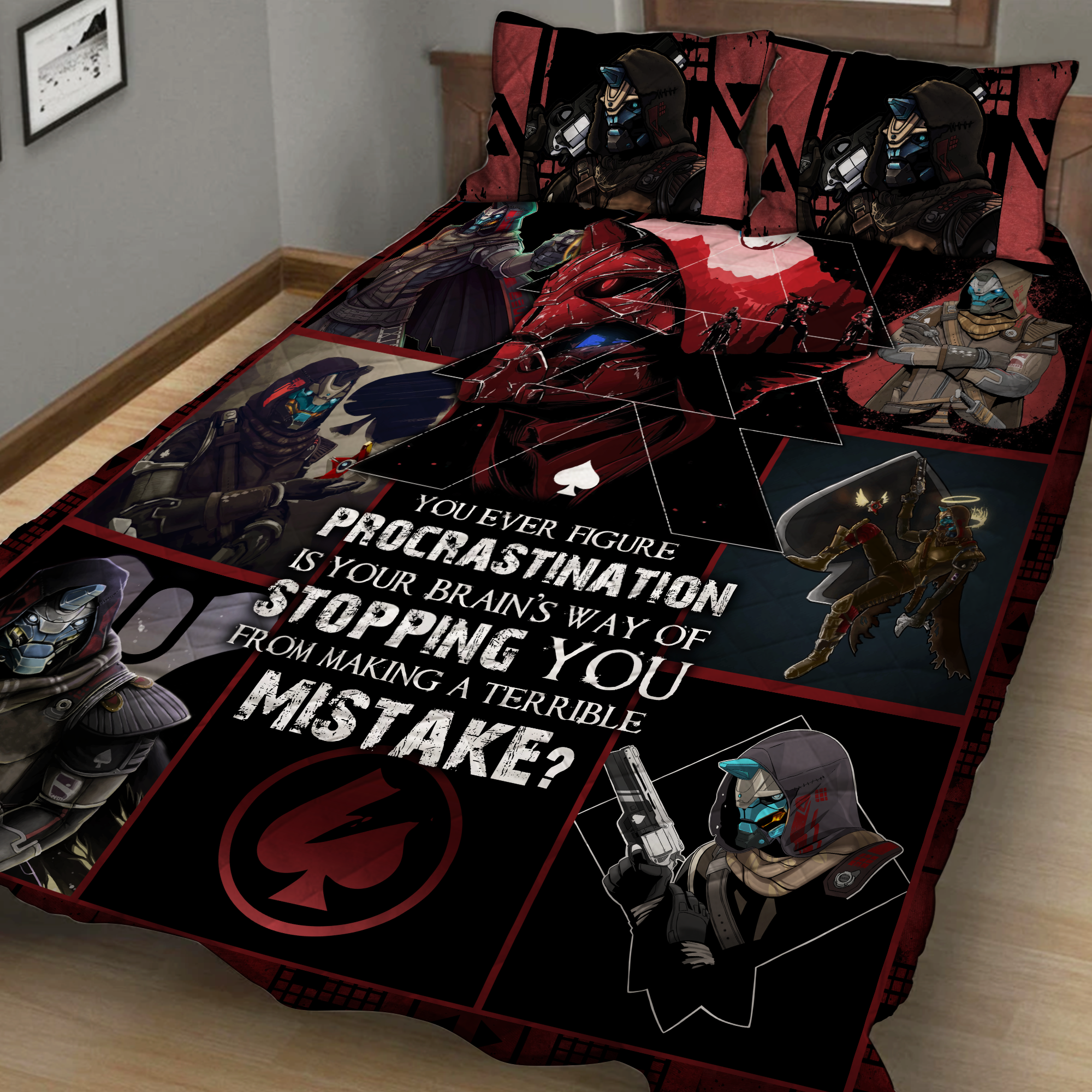 Destiny Cayde-6 Procrastination Stop You From Making A Terrible Mistake 3D Quilt Bed Set