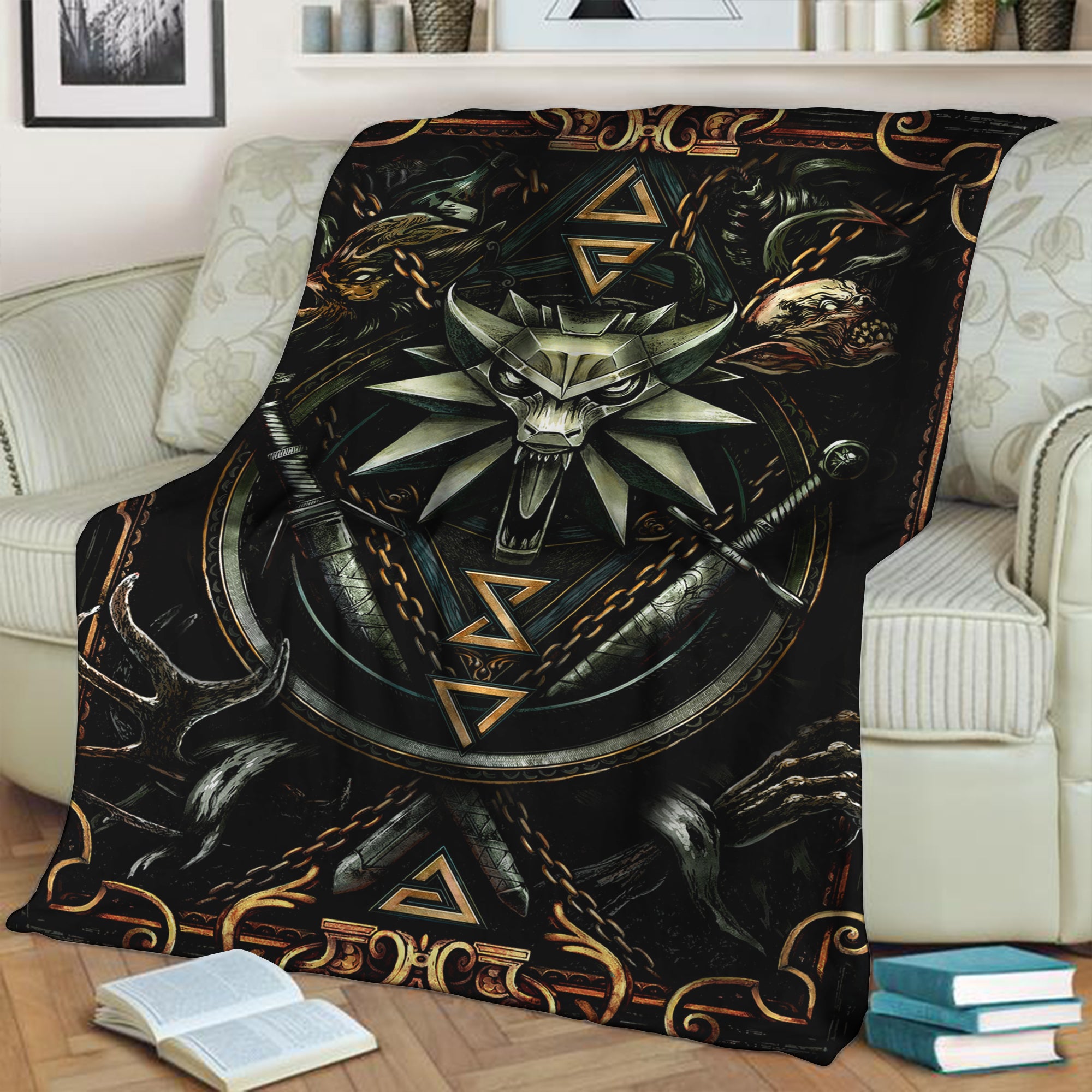Witcher Symbol 3D Throw Blanket