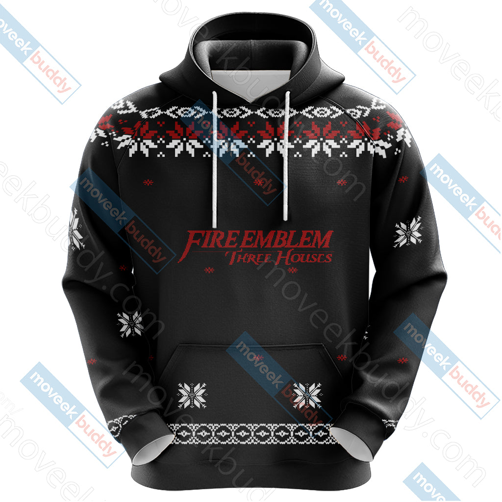 Fire Emblem: Three Houses The Black Eagles Christmas Style Unisex 3D Hoodie