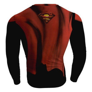 Batman v Superman Henry Cavill Cosplay Long Sleeve Compression T-shirt