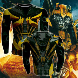 Bumblebee Cosplay Long Sleeve Compression T-shirt