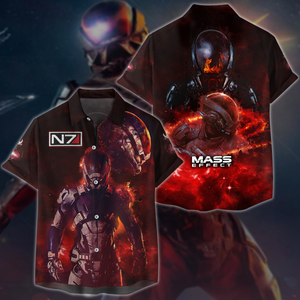 Mass Effect Video Game 3D All Over Printed T-shirt Tank Top Zip Hoodie Pullover Hoodie Hawaiian Shirt Beach Shorts Jogger