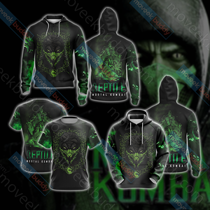 Mortal kombat - REPTILE Unisex 3D Zip Hoodie Jacket