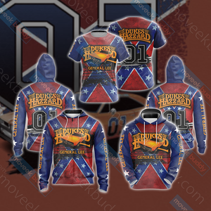 The Dukes Of Hazzard General Lee Unisex Zip Up Hoodie Jacket