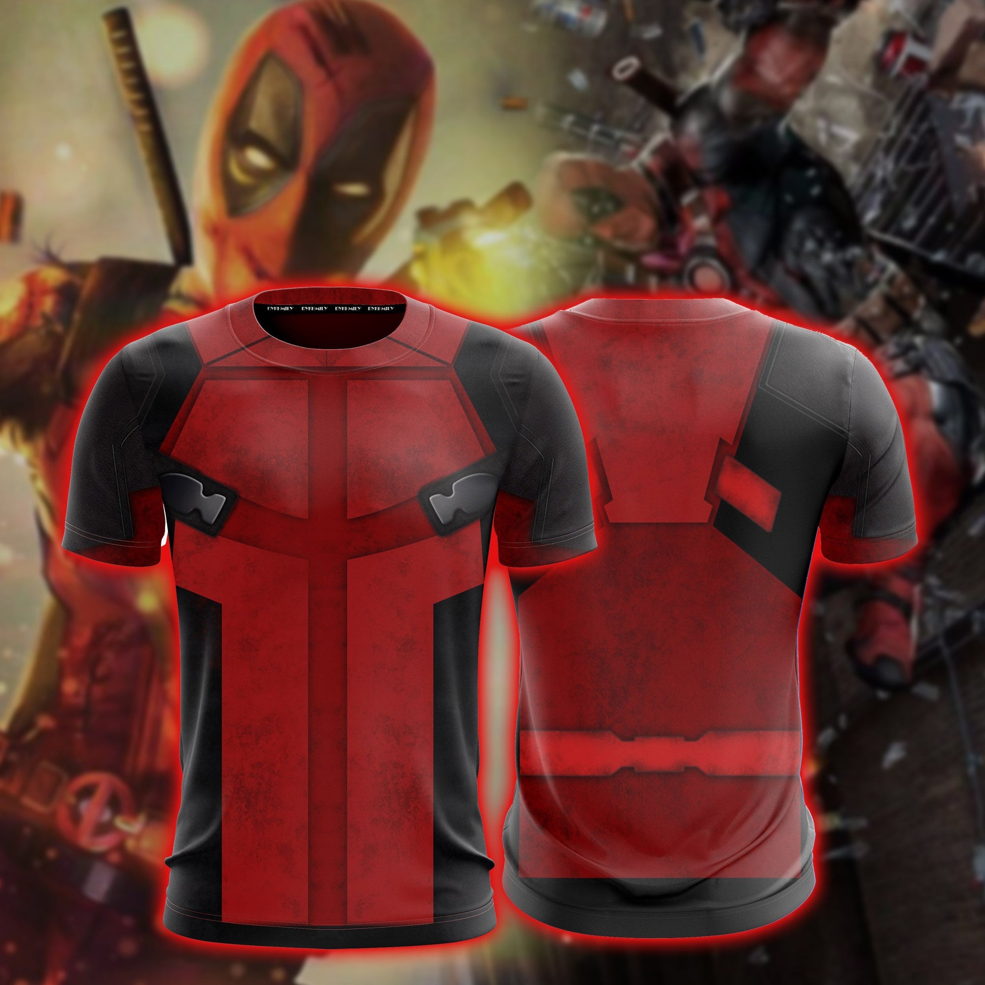 Deadpool Cosplay Unisex 3D T-shirt
