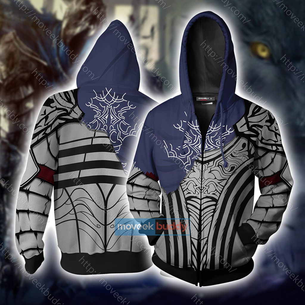 Dark Souls Knight Artorias Cosplay Zip Up Hoodie Jacket