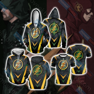 Arrow and Flash New Version Unisex Zip Up Hoodie Jacket