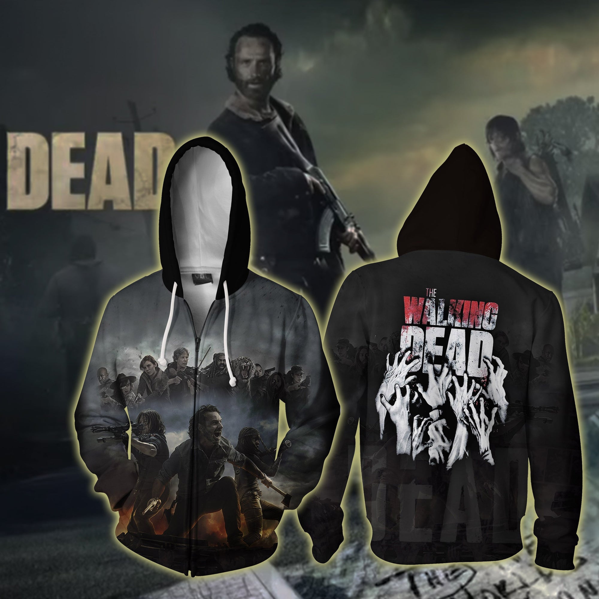 The Walking Dead 3D Zip Up Hoodie