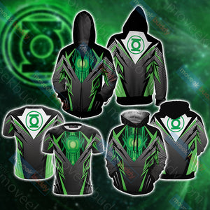 Green Lantern Zip Up Hoodie Jacket