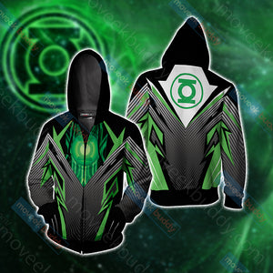 Green Lantern Zip Up Hoodie Jacket
