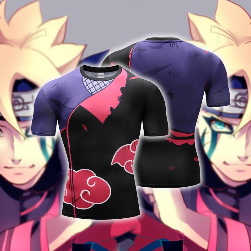 Naruto Akatsuki Cosplay Short Sleeve Compression T-shirt