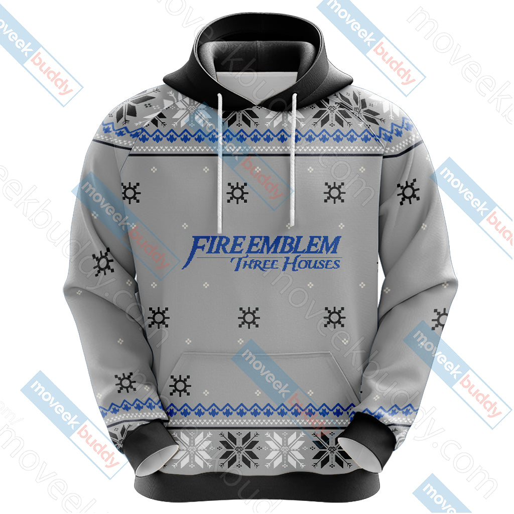 Fire Emblem :Three Houses The Blue Lions Christmas Style Unisex 3D Hoodie