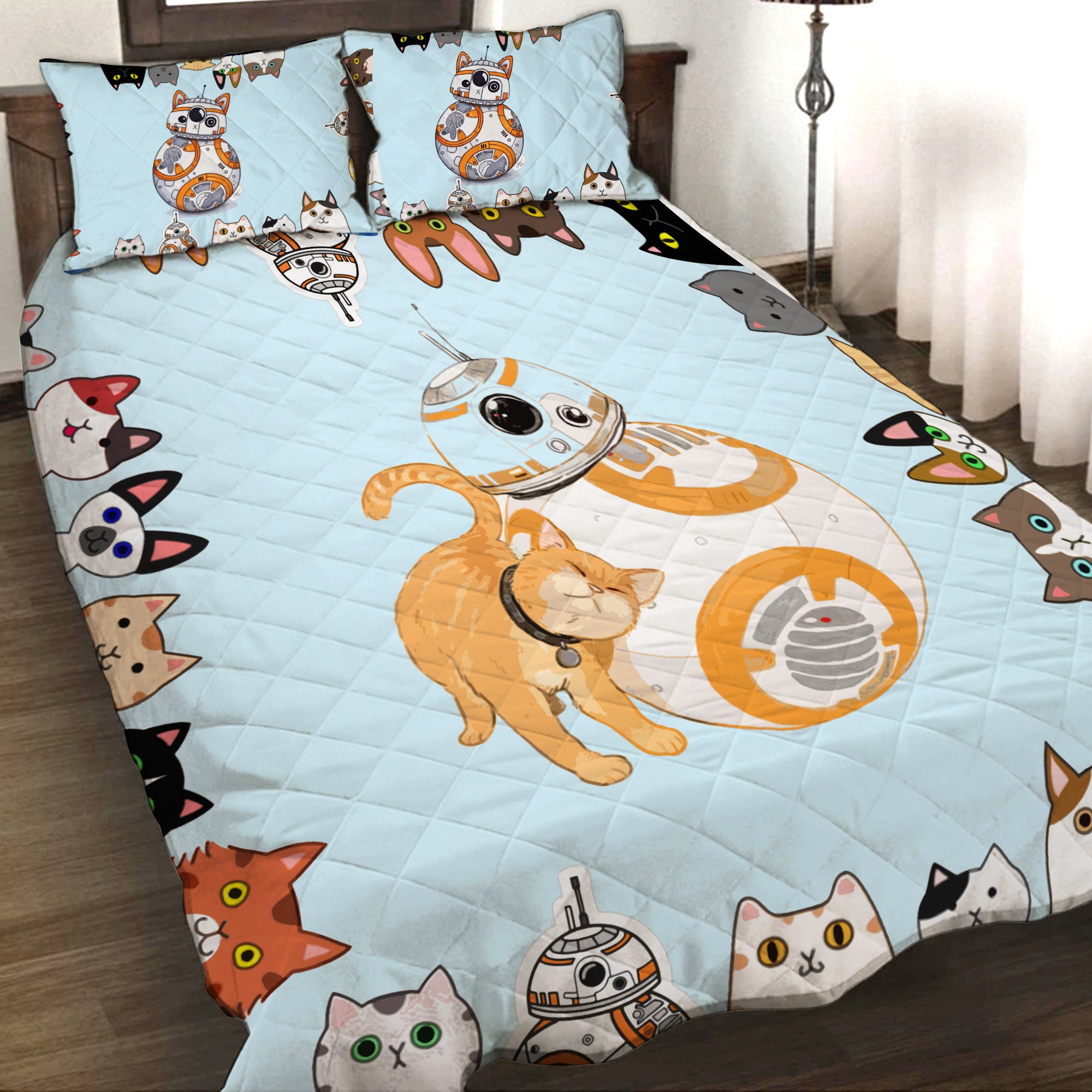 Star wars and cats 3D Quilt Set