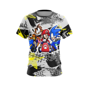 Crash Bandicoot x Mario x Sonic The Hedgehog Unisex 3D T-shirt