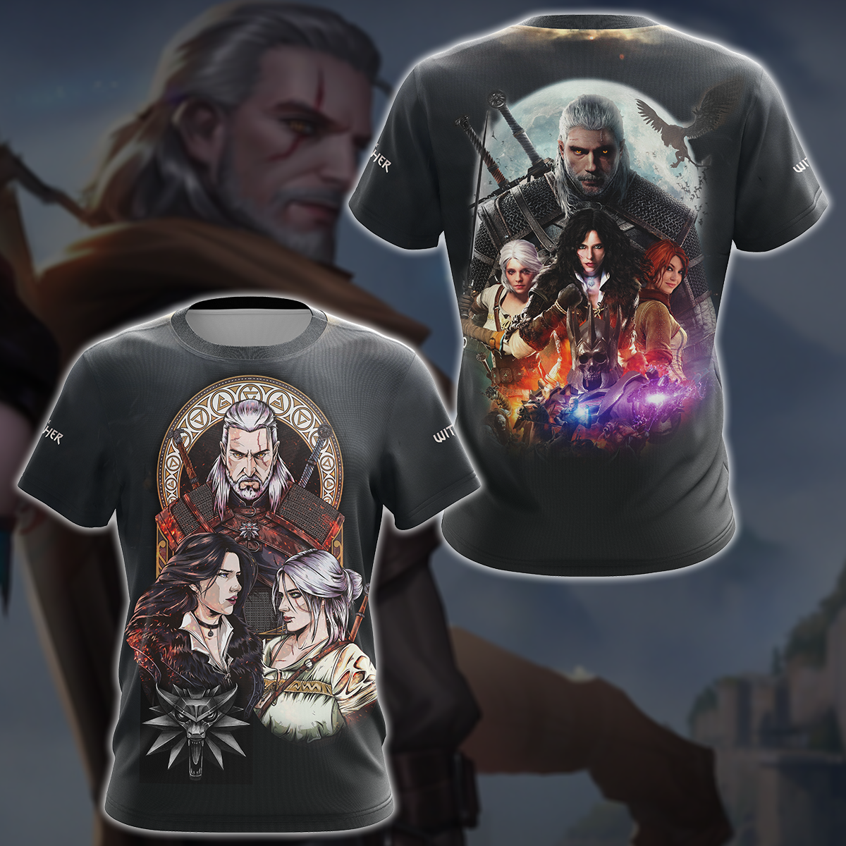 The Witcher Video Game 3D All Over Printed T-shirt Tank Top Zip Hoodie Pullover Hoodie Hawaiian Shirt Beach Shorts Jogger