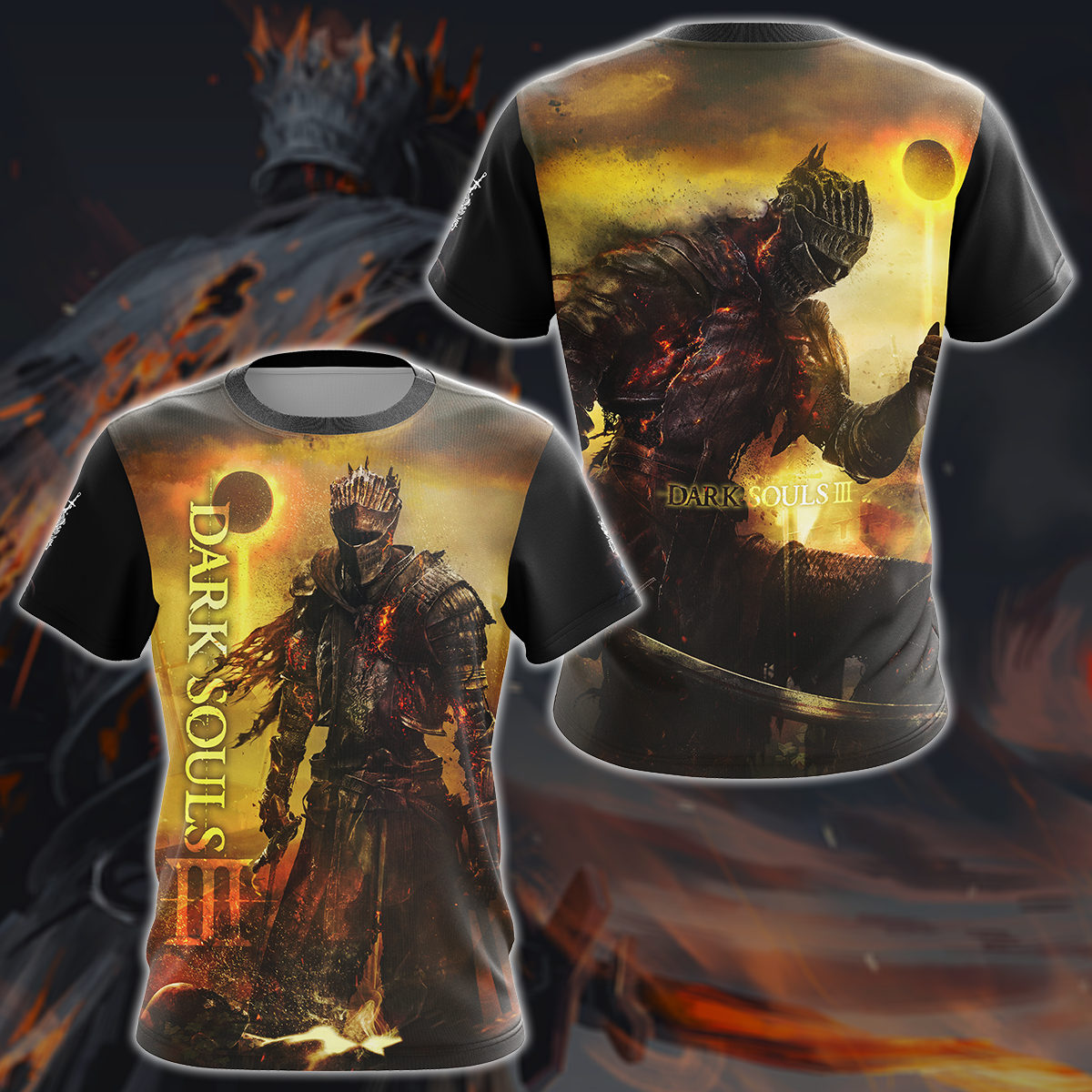 Dark Souls 3 Video Game 3D All Over Printed T-shirt Tank Top Zip Hoodie Pullover Hoodie Hawaiian Shirt Beach Shorts Jogger