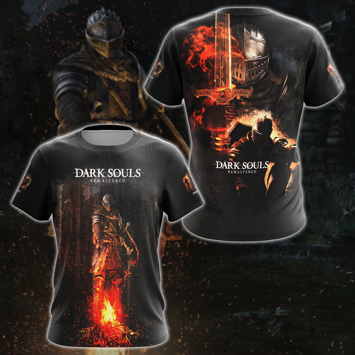 Dark Souls Remastered Video Game 3D All Over Printed T-shirt Tank Top Zip Hoodie Pullover Hoodie Hawaiian Shirt Beach Shorts Jogger