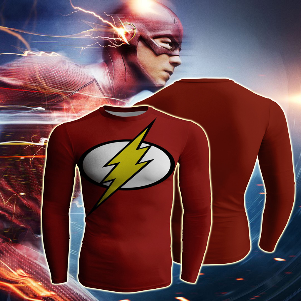 The Flashman Cosplay Long Sleeve Compression T-shirt