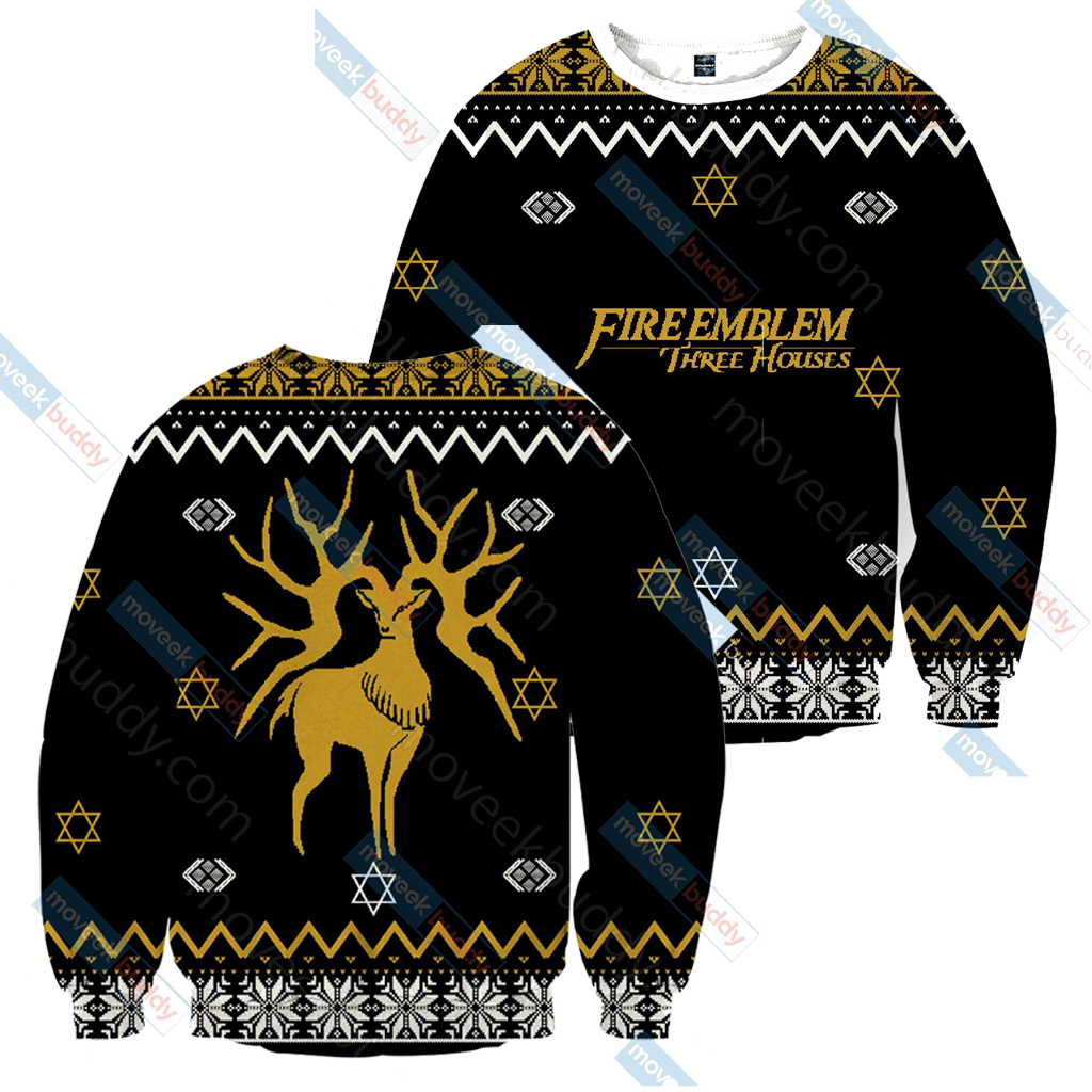 Fire Emblem - Three Houses The Golden Deer Christmas Style Unisex 3D Sweater