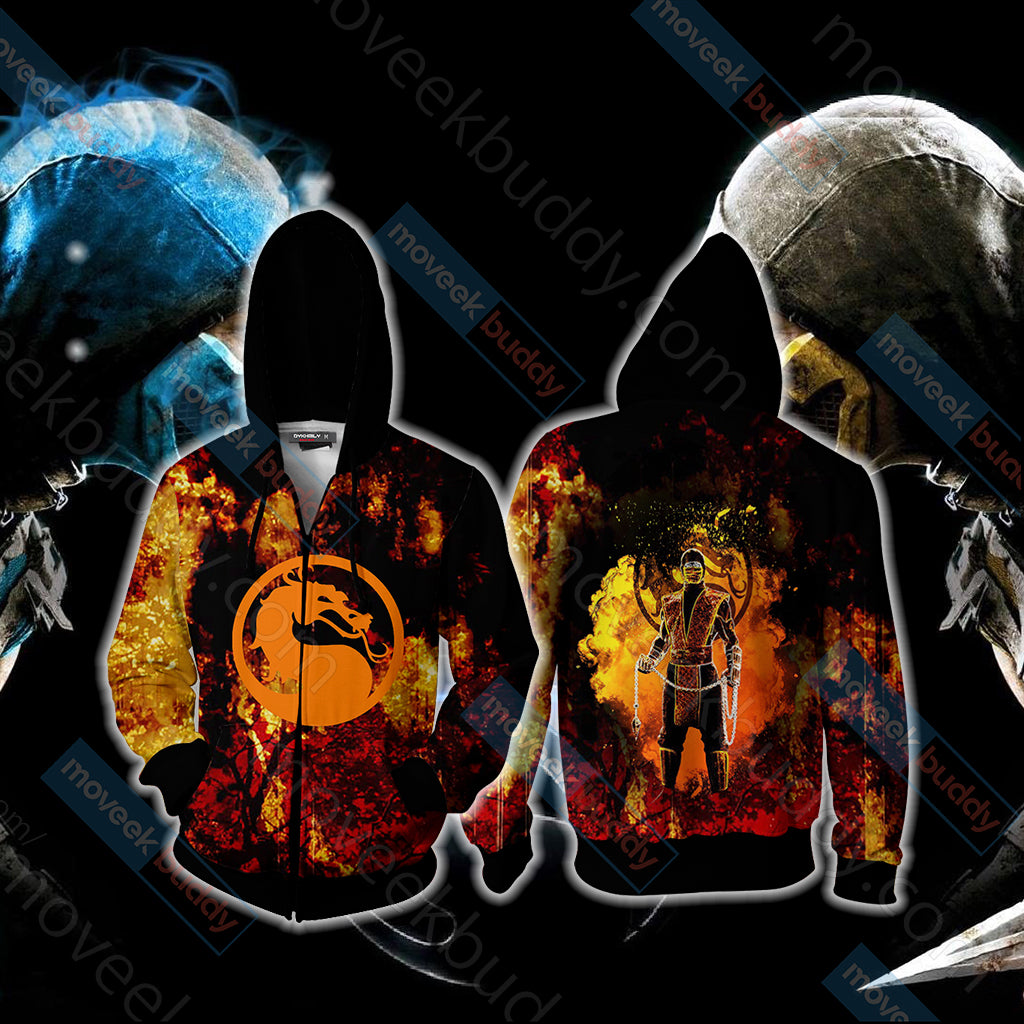 Mortal Kombat - Scorpion New Version Unisex 3D Zip Hoodie Jacket