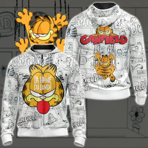 Garfield Unisex Zip Up Hoodie Jacket