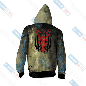 God Of War Runes Zip Up Hoodie Jacket