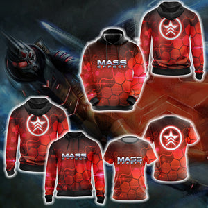 Mass Effect - Renegade Unisex 3D Hoodie