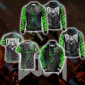 Doom New Collection Unisex Zip Up Hoodie Jacket