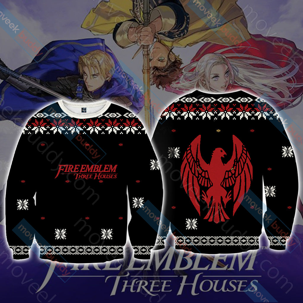 Fire Emblem: Three Houses The Black Eagles Christmas Style Unisex 3D Sweater