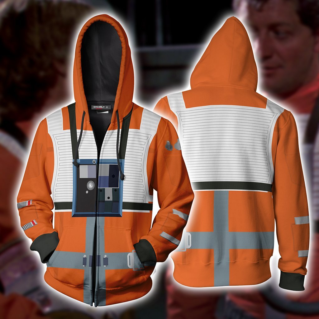 Star Wars X-wing Pilot Cosplay Zip Up Hoodie Jacket