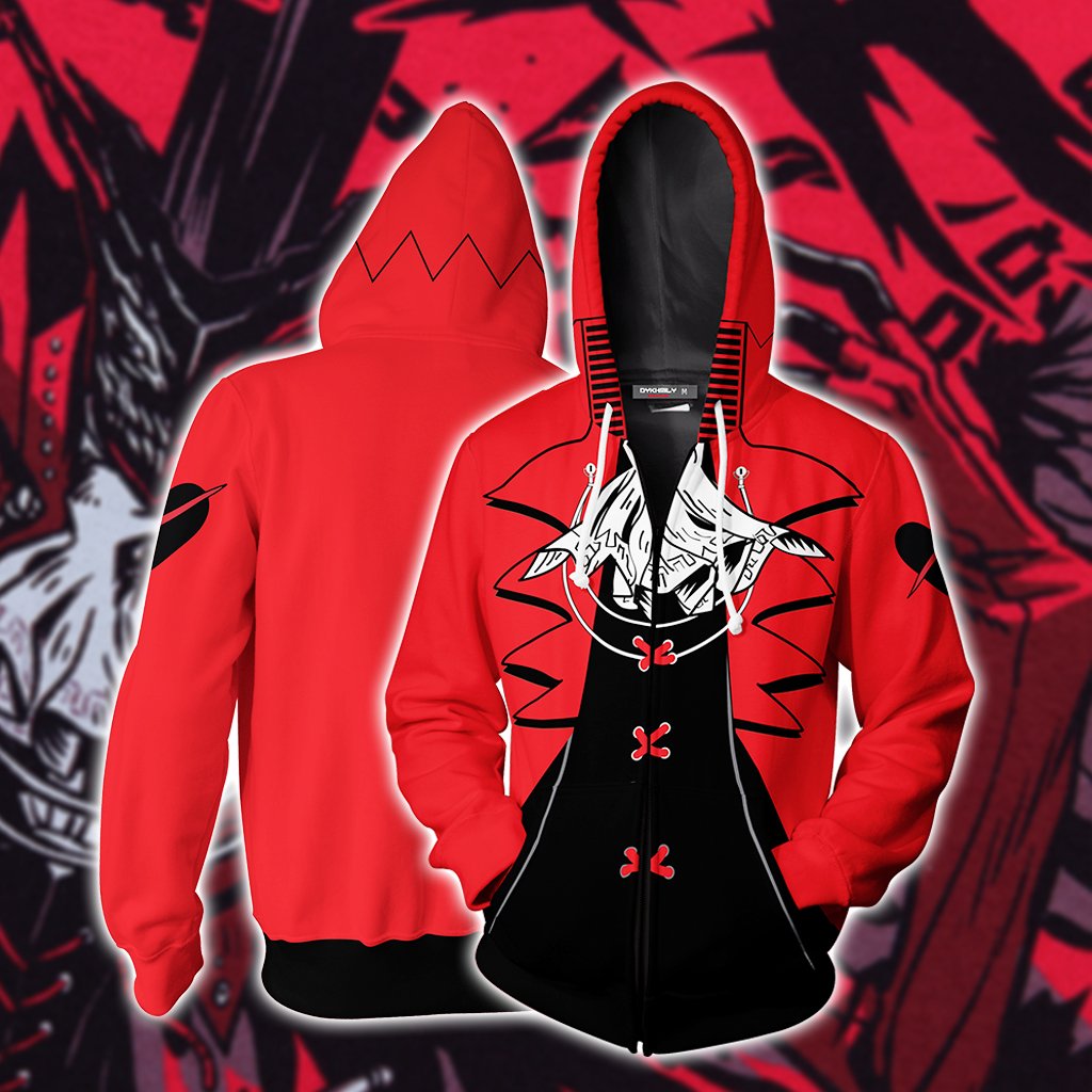Persona 5 Soul Of Rebellion Cosplay Zip Up Hoodie Jacket
