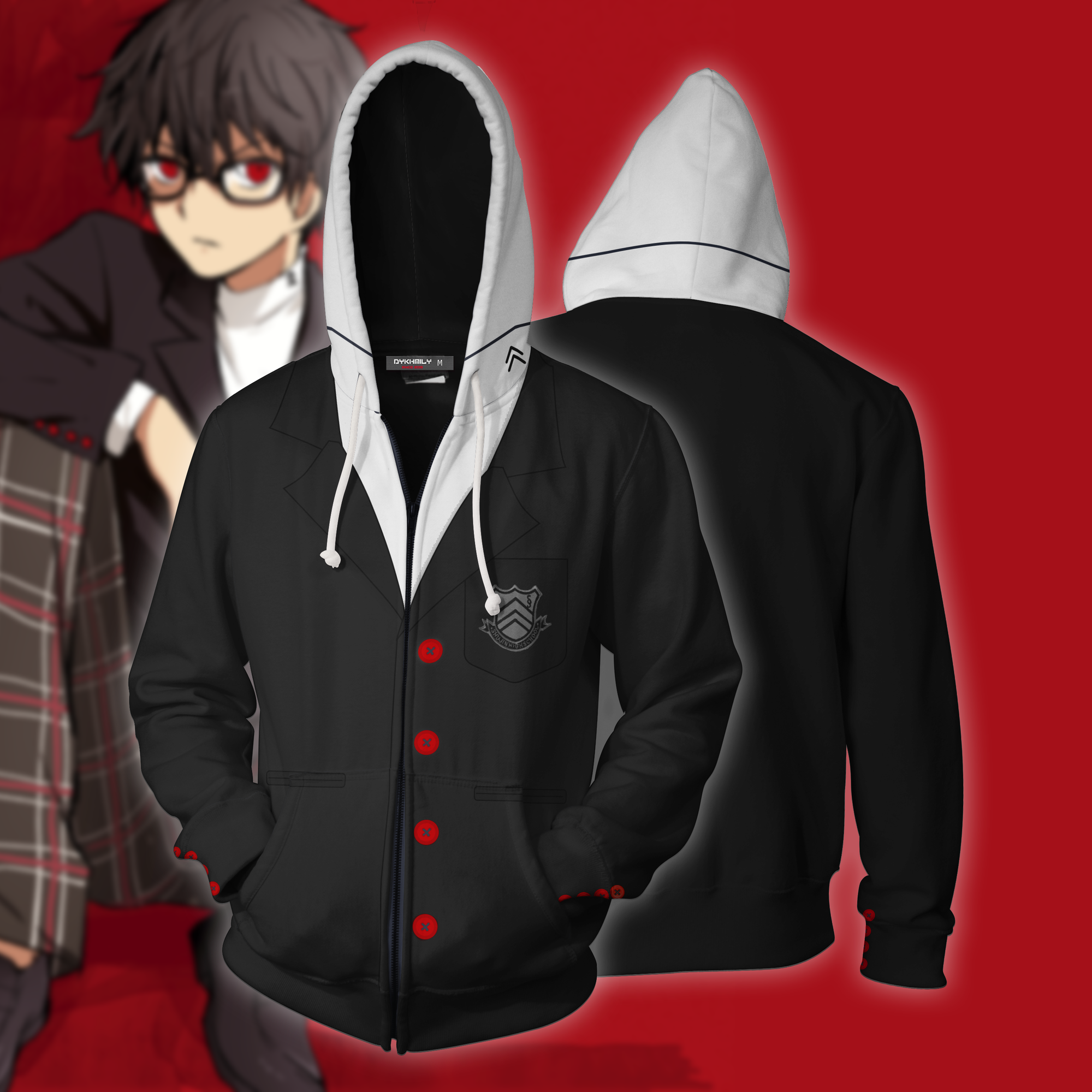 Persona 5 Akira Kurusu Cosplay Zip Up Hoodie Jacket