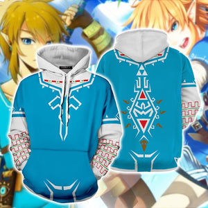 The Legend of Zelda: Breath of the Wild Link Cosplay New Look Zip Up Hoodie