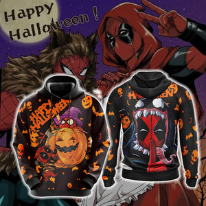 Deadpool x Spider Man - Halloween Unisex 3D Hoodie