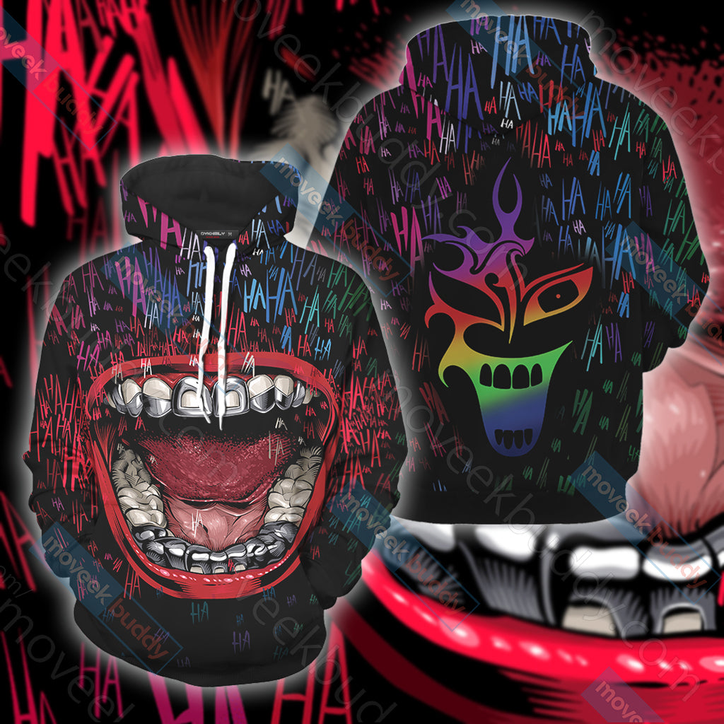 Joker Mouth Unisex 3D Hoodie