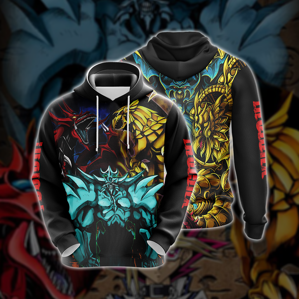 Yu-Gi-Oh! Egyptian Gods Dragons Unisex 3D Pullover Hoodie