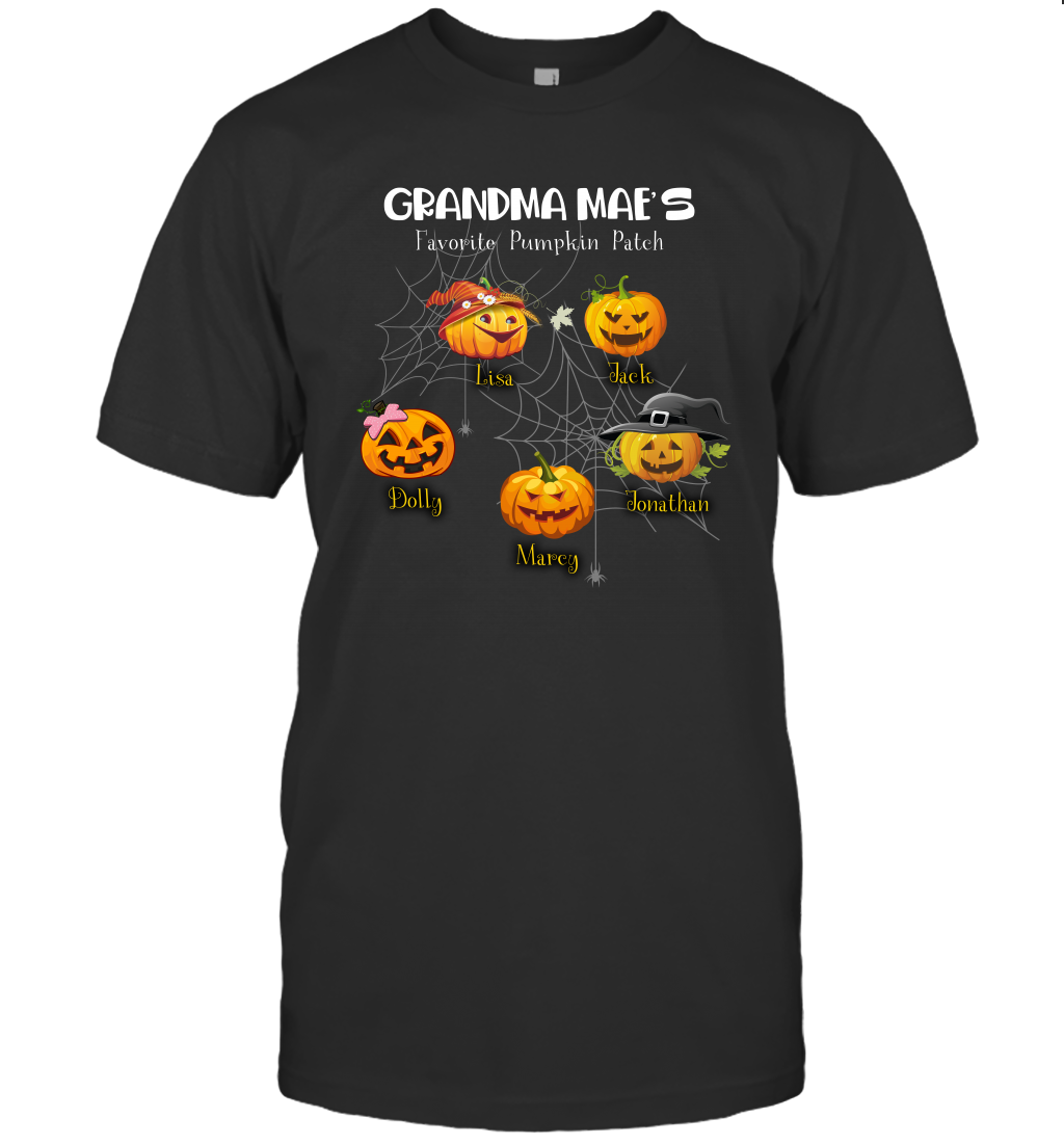 Grandma's favorite pumpkin patch  Halloween Custom T-Shirt