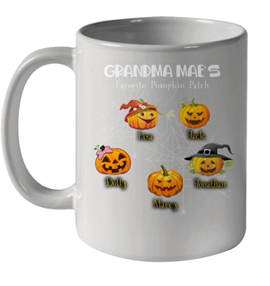 Grandma's favorite pumpkin patch  Halloween Custom Ceramic Mug 11oz