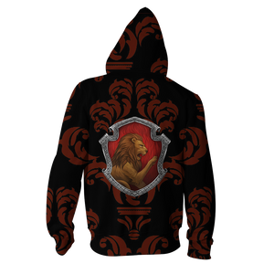 Brave Like A Gryffindor Harry Potter New Collection Zip Up Hoodie