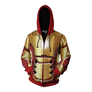 Iron Man 3 Mark XLII Cosplay Zip Up Hoodie Jacket
