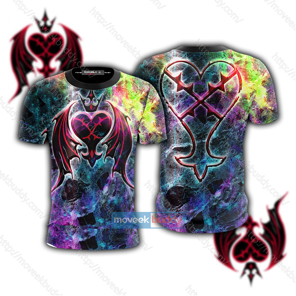 Kingdom Hearts Heartless Emblem Cosplay Unisex 3D T-shirt