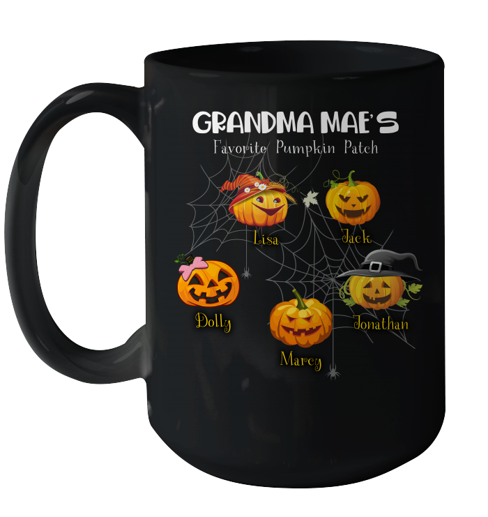 Grandma's favorite pumpkin patch  Halloween Custom Ceramic Mug 15oz
