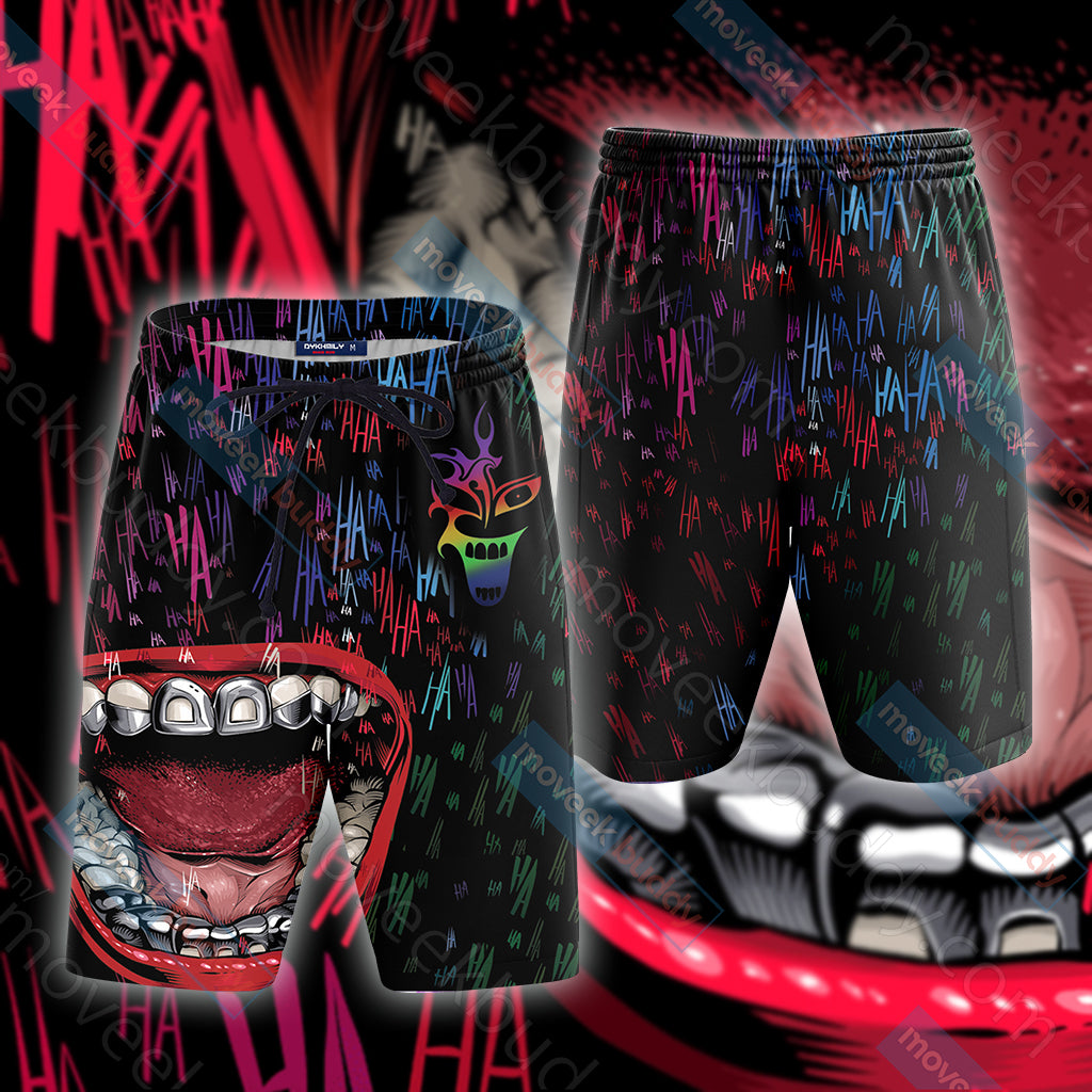 Joker Mouth 3D Beach Shorts