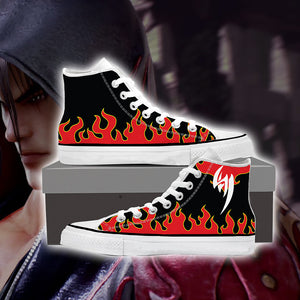 Tekken Jin Kazama Red Flame High Top Shoes