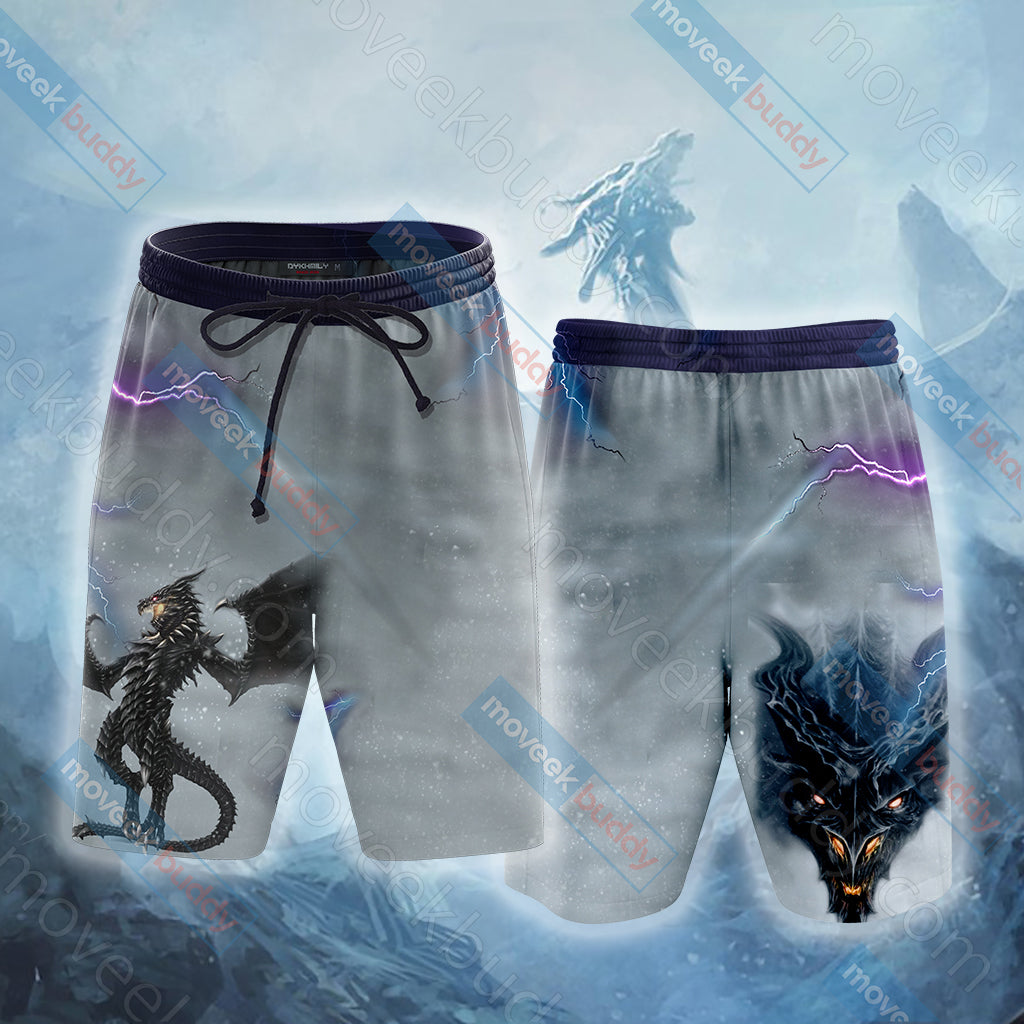 The Elder Scrolls V: Skyrim - Dragon Alduin Beach Shorts