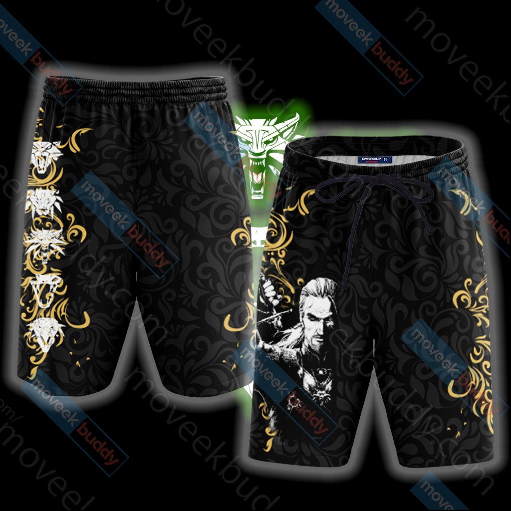 The Witcher - Witcher Sign 3D Beach Shorts